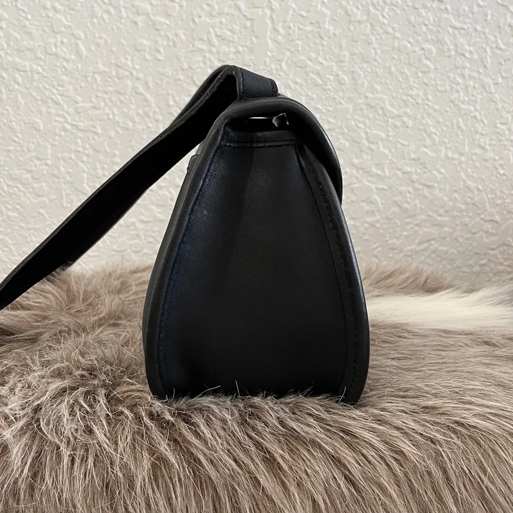 Rare Vintage Coach Ashland Bag 9914 Full Grain Cowhide Leather- Navy Blue - Picture 6 of 16